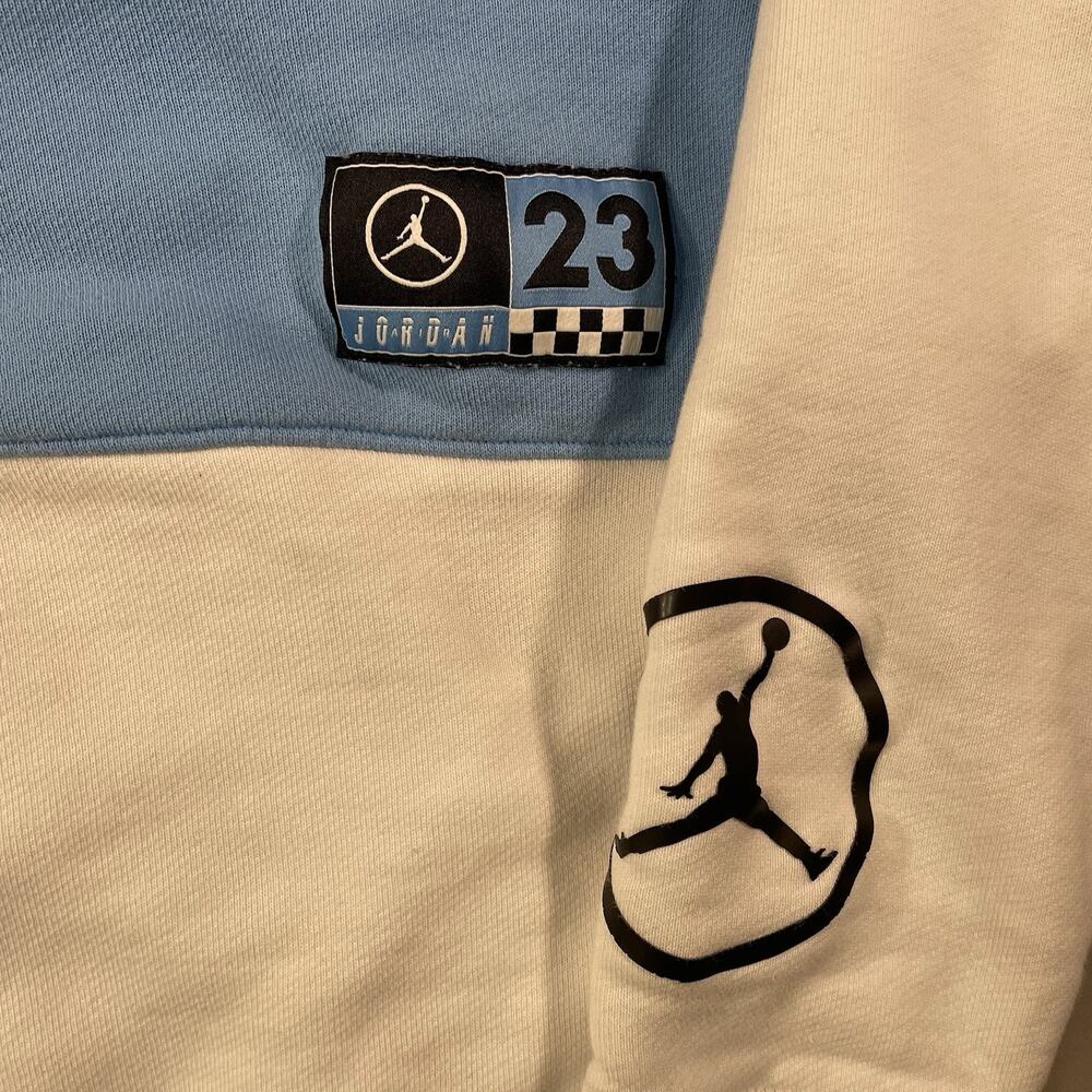 Y2K Air Jordan Jumpman DNA Nascar Pullover Hoodie Unisex S Carolina Blue White - Picture 13 of 14